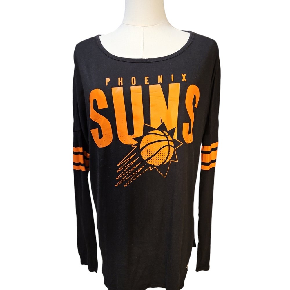 Women's Phoenix Suns '47 Black Ladies Courtside Long Sleeve T-Shirt Size L